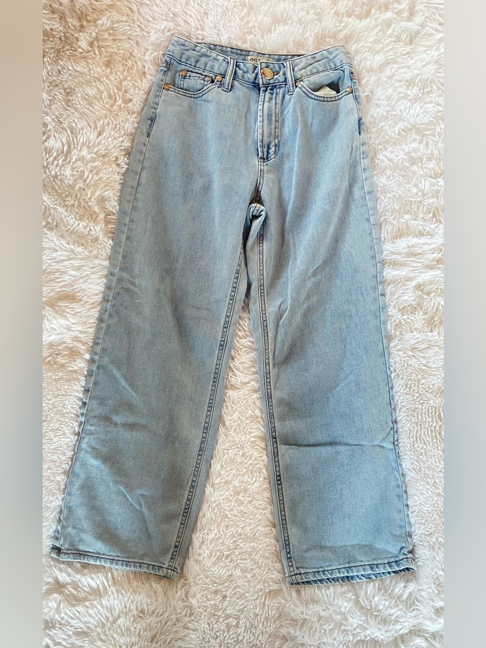 Wide-leg Light Blue Women’s Jeans, Size 0